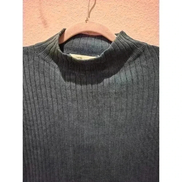 Vintage Women Norm Thompson Portland Blue Silk Pullover Sweater Size L - Picture 6 of 9